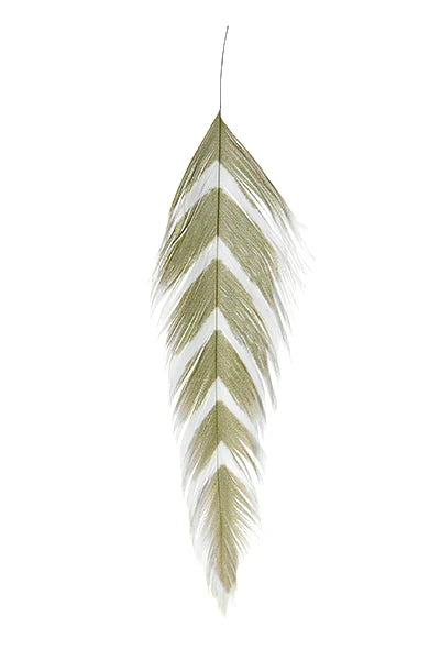 Galloup's Fish Feathers - Arrowhead - white/olive