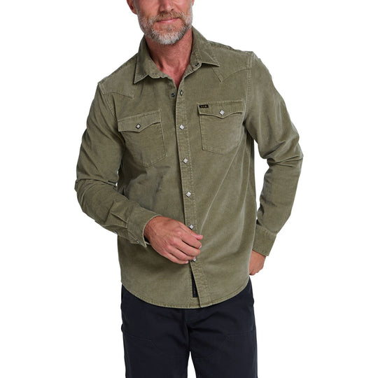 Howler Brothers Banning Corduroy Snapshirt Aloe Image 02