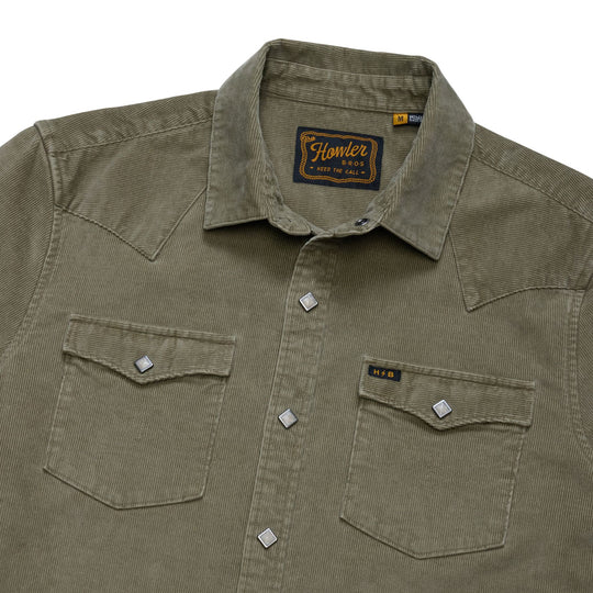 Howler Brothers Banning Corduroy Snapshirt Aloe Image 04
