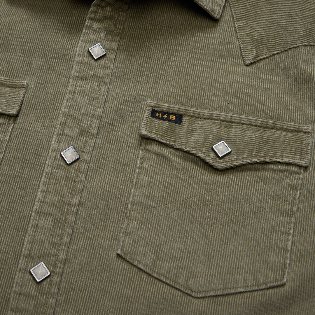 Howler Brothers Banning Corduroy Snapshirt Aloe Image 05