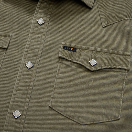 Howler Brothers Banning Corduroy Snapshirt Aloe Image 05