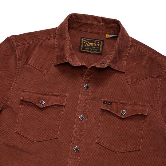 Howler Brothers Banning Corduroy Snapshirt Mink Brown Image 04