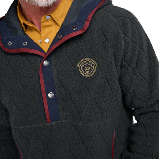 Howler Brothers Chisos Hooded Pullover Capillary Waves : Antique Black Image 07