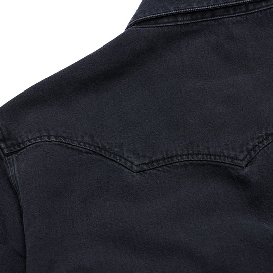 Howler Brothers Dust Up Denim Snapshirt Morrison Black Wash Image 07