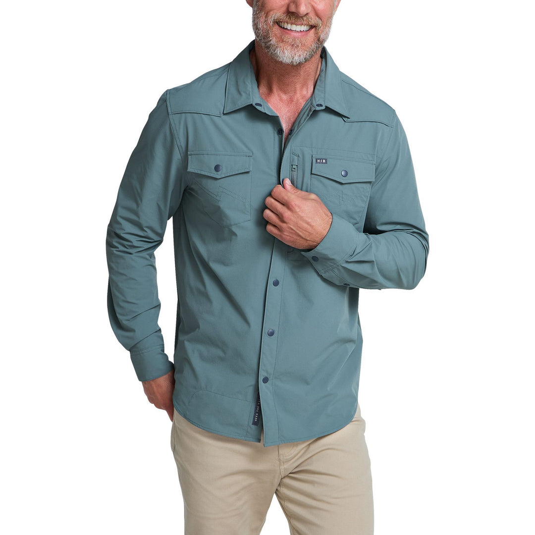Howler Brothers Emerger Tech Longsleeve Stormy Sea Image 02