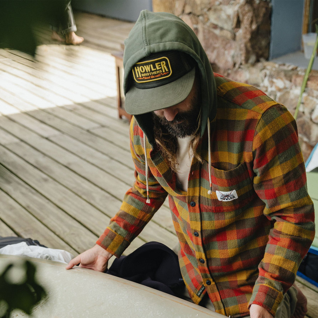 Howler Brothers Feedstore Unstructured Snapback Hat Inside Out : Rifle Green Image 03