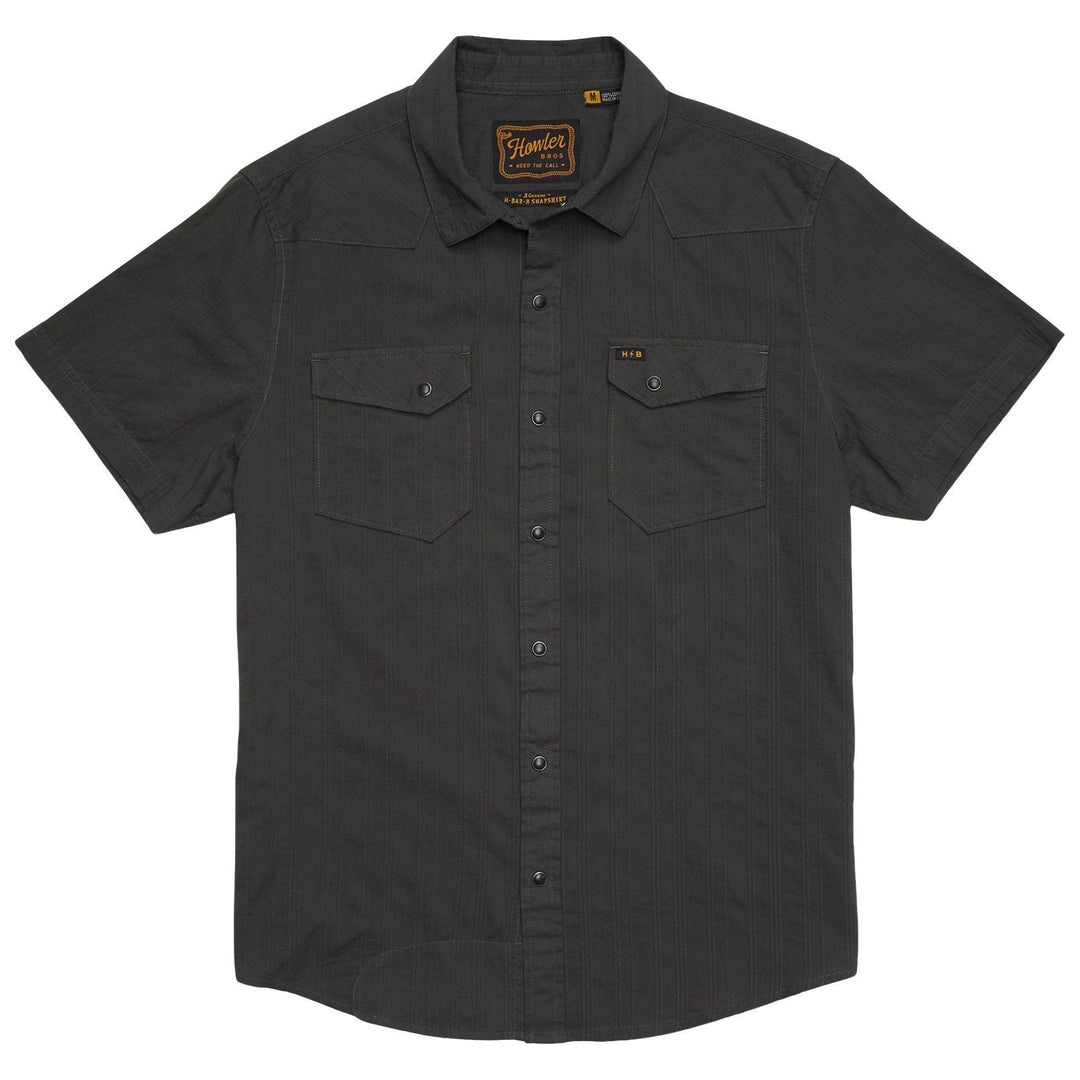 Howler Brothers H Bar B Snapshirt Eyelet Stripe : Antique Black Image 01