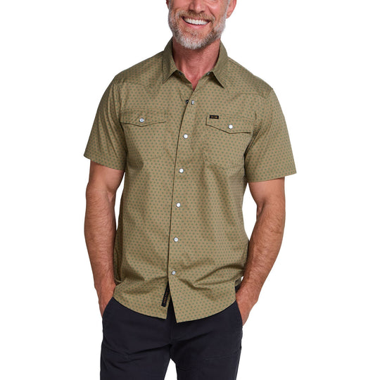 Howler Brothers H Bar B Snapshirt Lockhart Floral : Olive Image 02