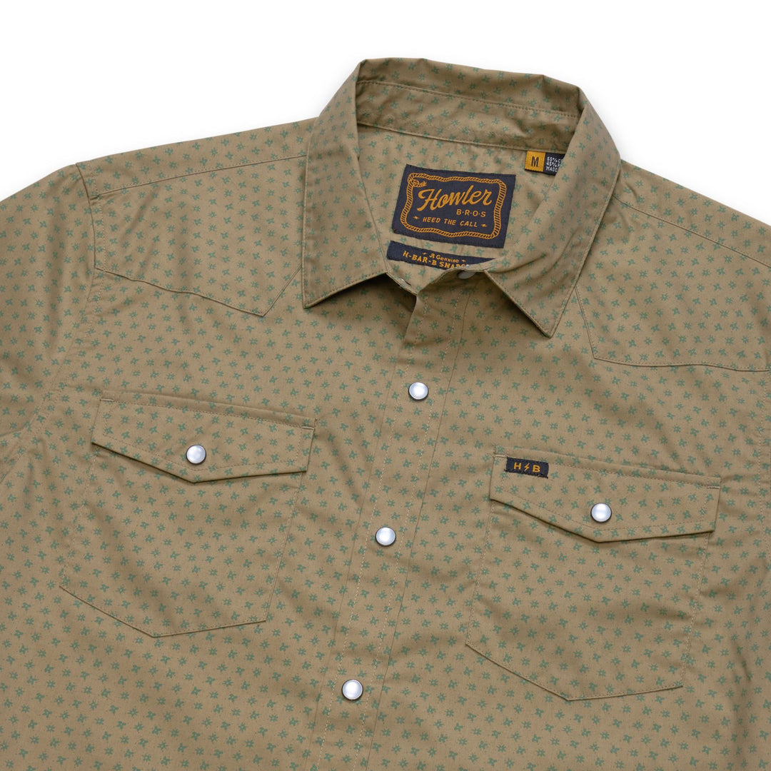 Howler Brothers H Bar B Snapshirt Lockhart Floral : Olive Image 04