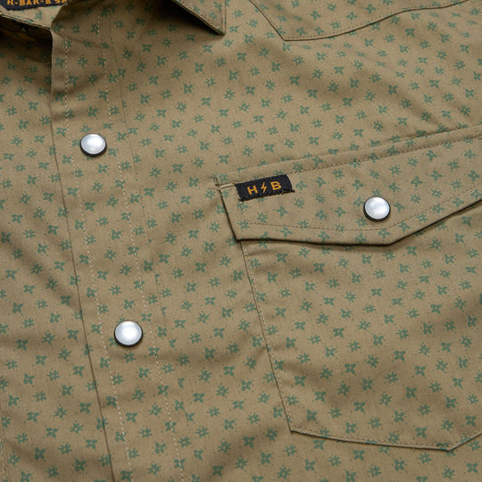 Howler Brothers H Bar B Snapshirt Lockhart Floral : Olive Image 05