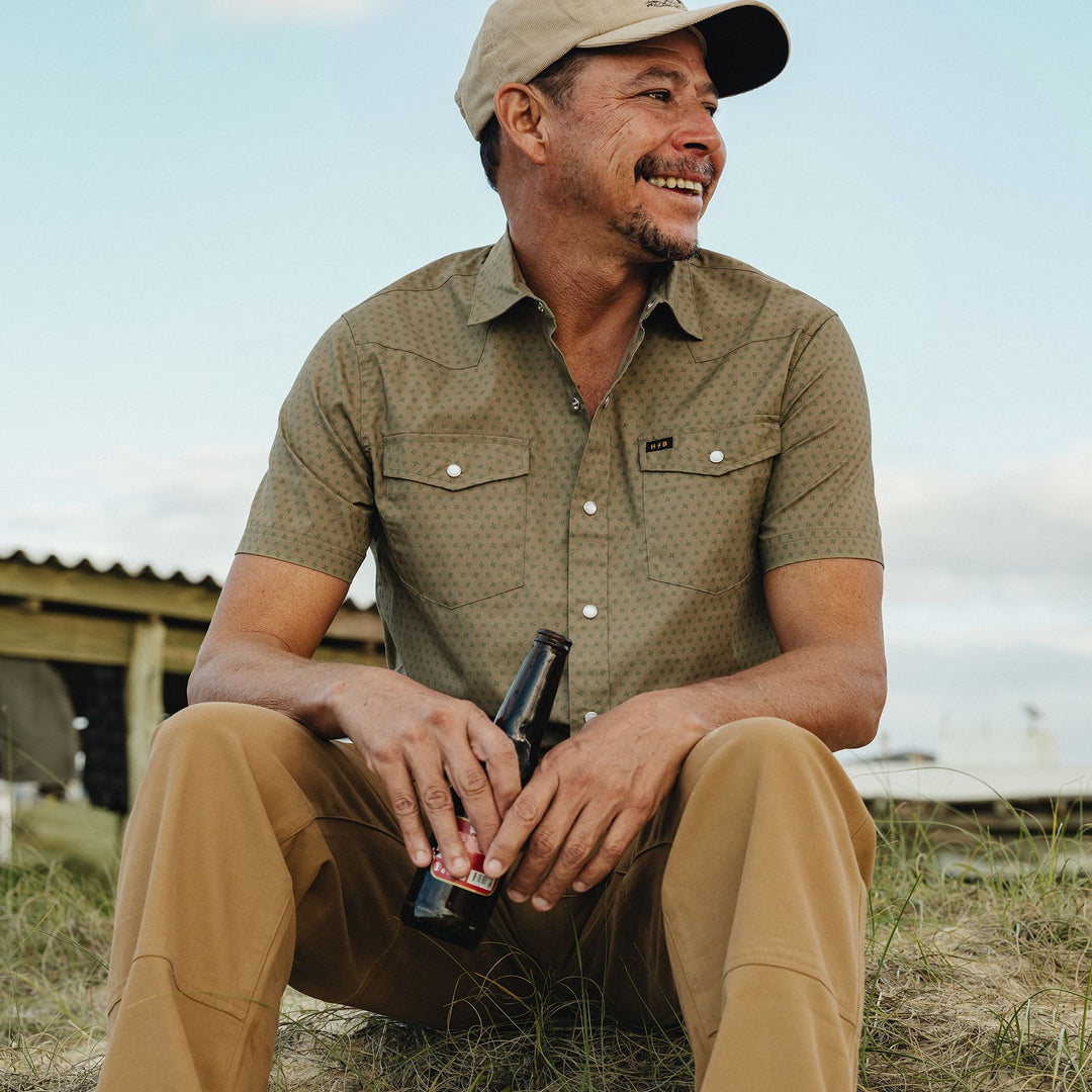 Howler Brothers H Bar B Snapshirt Lockhart Floral : Olive Image 06