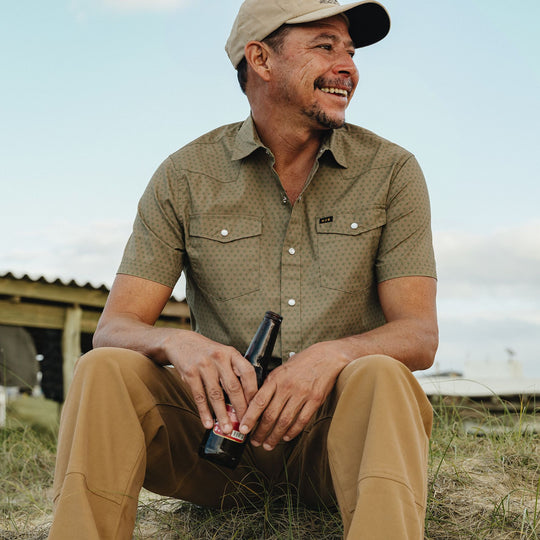 Howler Brothers H Bar B Snapshirt Lockhart Floral : Olive Image 06