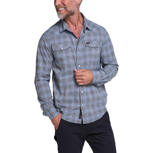 Howler Brothers H Bar B Tech Longsleeve Kent Plaid : Tradewinds Image 02