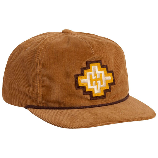 Howler Brothers H Bolt Motif Unstructured Snapback Hat Tan Corduroy Image 01
