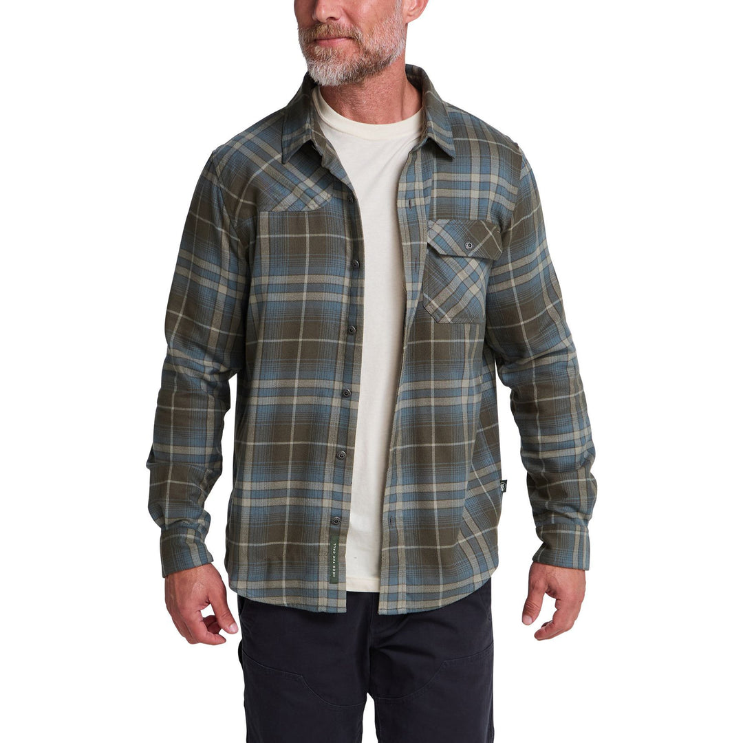 Howler Brothers Harker's Flannel Kempton Plaid : Beluga Image 02