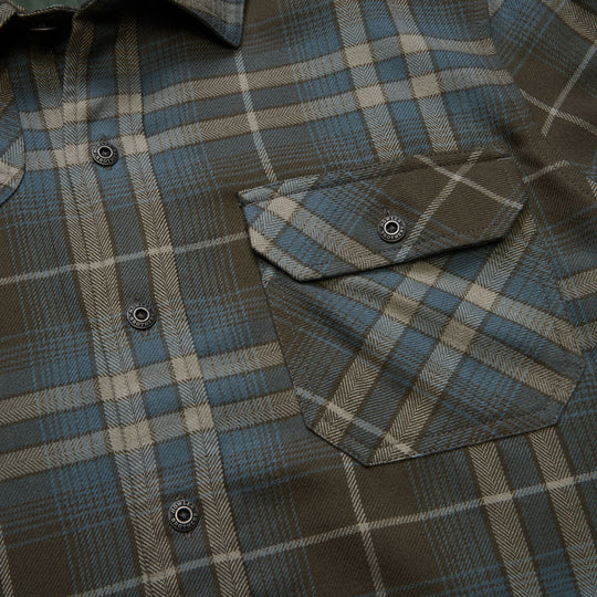 Howler Brothers Harker's Flannel Kempton Plaid : Beluga Image 06