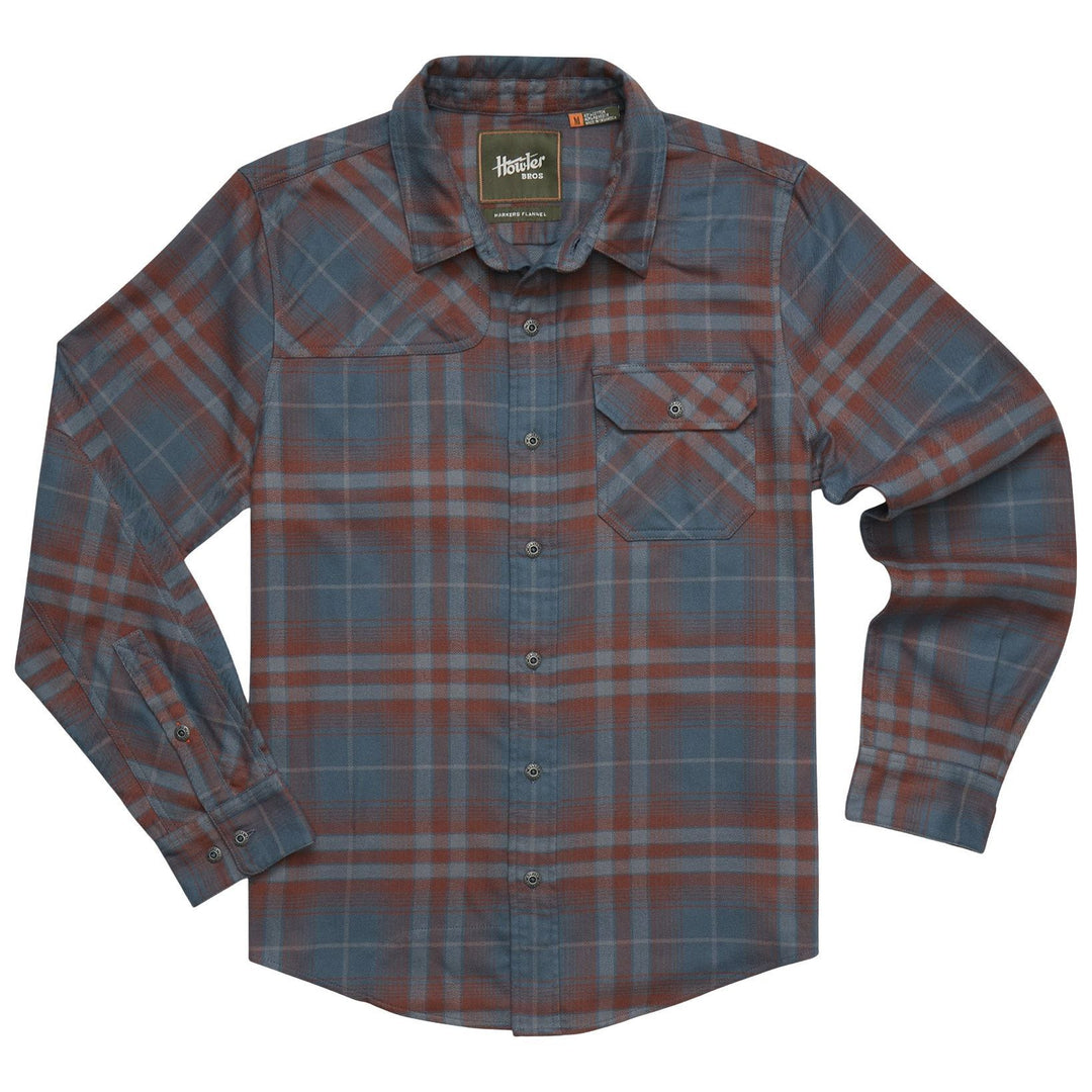 Howler Brothers Harker's Flannel Kempton Plaid : Dark Slate Image 01