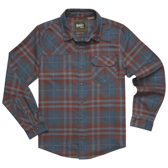 Howler Brothers Harker's Flannel Kempton Plaid : Dark Slate Image 01