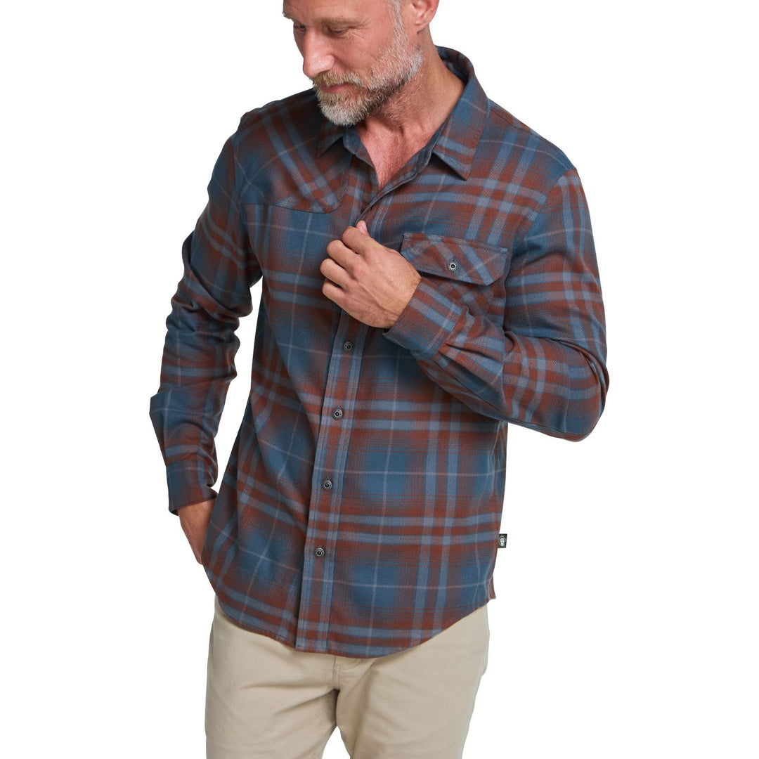 Howler Brothers Harker's Flannel Kempton Plaid : Dark Slate Image 02