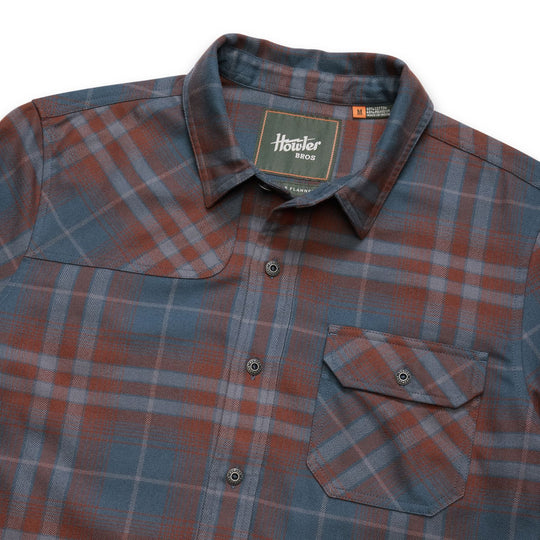 Howler Brothers Harker's Flannel Kempton Plaid : Dark Slate Image 04