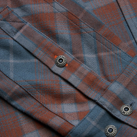 Howler Brothers Harker's Flannel Kempton Plaid : Dark Slate Image 07