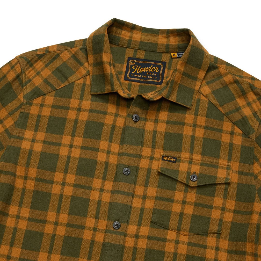 Howler Brothers La Grange Lightweight Flannel Cohen Plaid : Forest Image 04