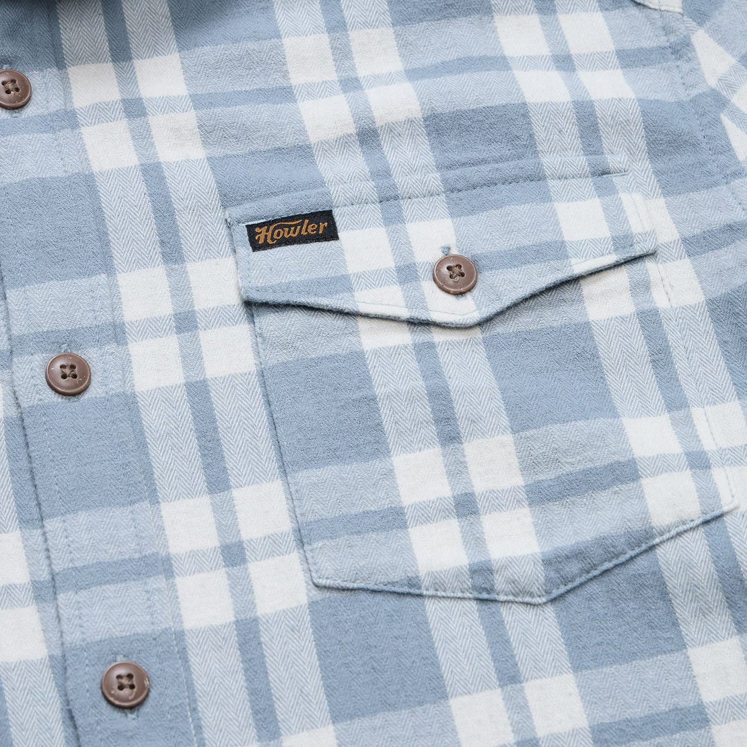 Howler Brothers La Grange Lightweight Flannel Cohen Plaid : Iron Blue Image 05