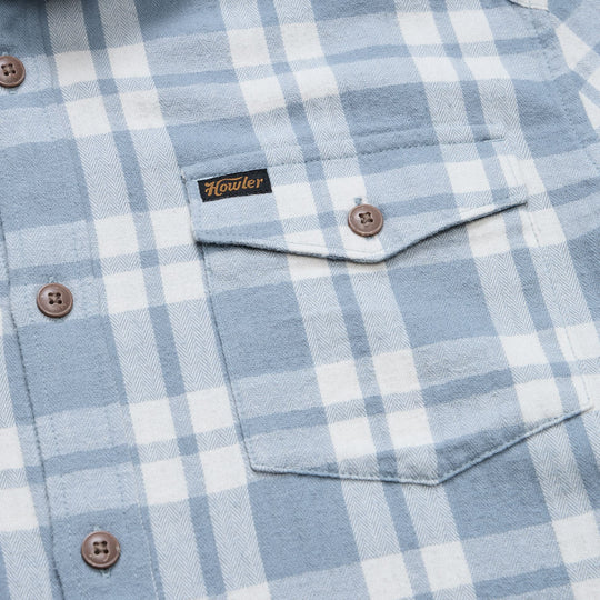 Howler Brothers La Grange Lightweight Flannel Cohen Plaid : Iron Blue Image 05