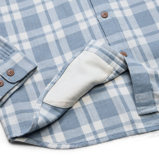 Howler Brothers La Grange Lightweight Flannel Cohen Plaid : Iron Blue Image 06