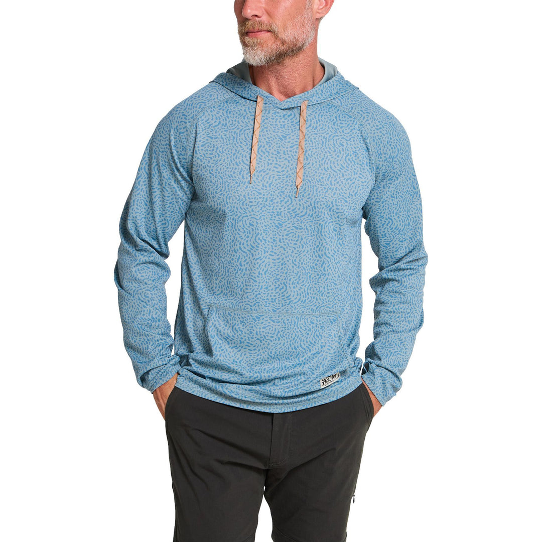Howler Brothers Loggerhead Hoodie Pond Patterns : Iron Blue Image 02