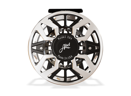 Abel SDX Fly Reel 9/11 Ported Platinum Frame / Gloss Black Spool Frame